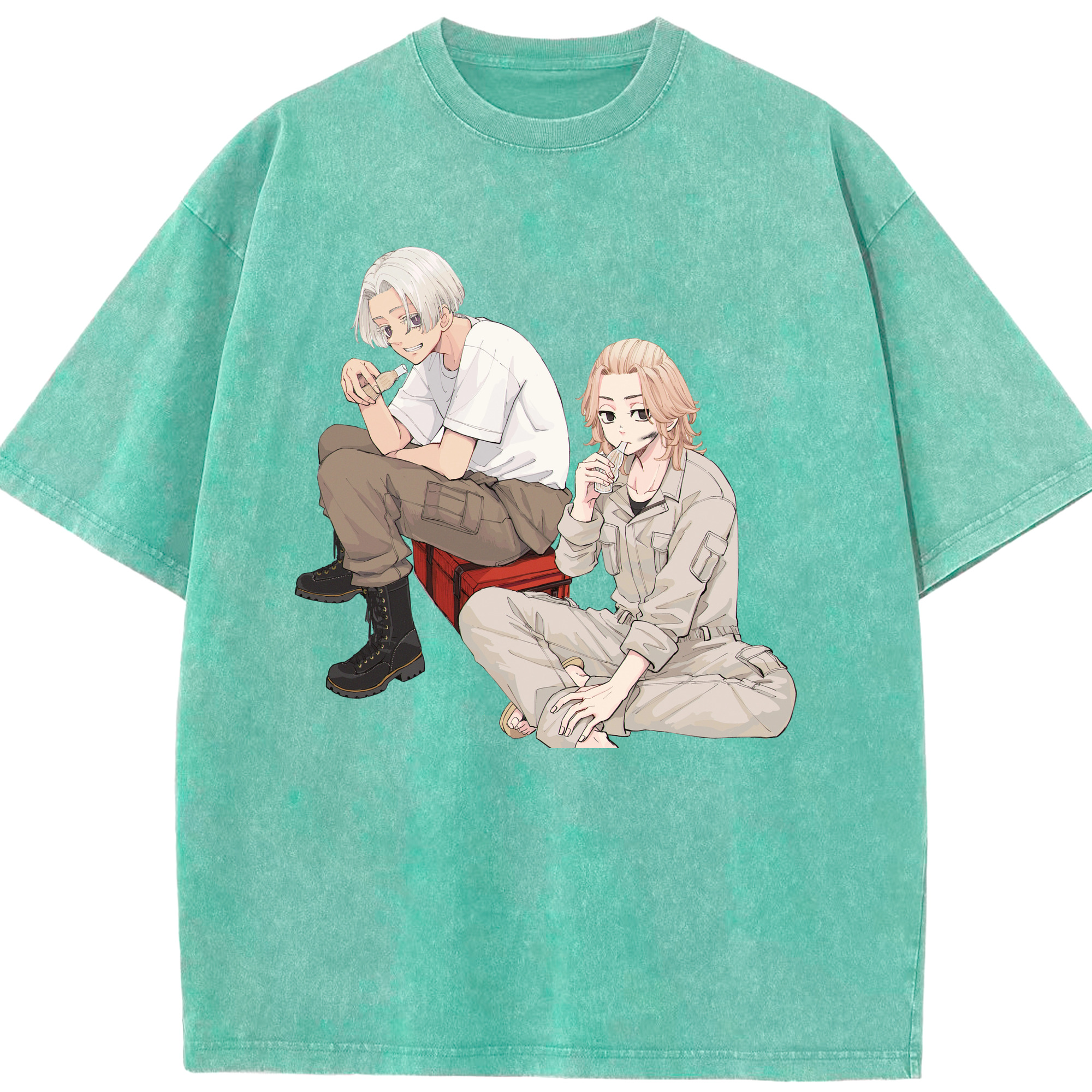 （画像用） 東京リベンジャーズ Tokyo Revengers 綿100% ヴィンテージ風 半袖Tシャツ（フロントプリント）
